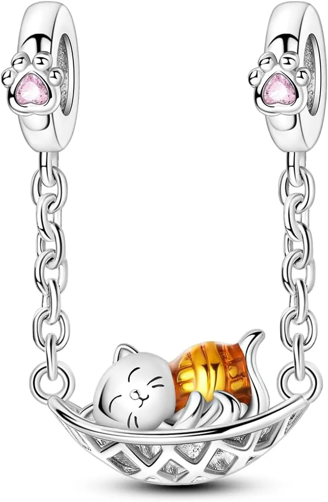 Parmuz Charms for Bracelet Necklace 925 Sterling Silver Beads Love Pet Butterfly Star Moon Dangle Pendant Jewelry Charm for Women