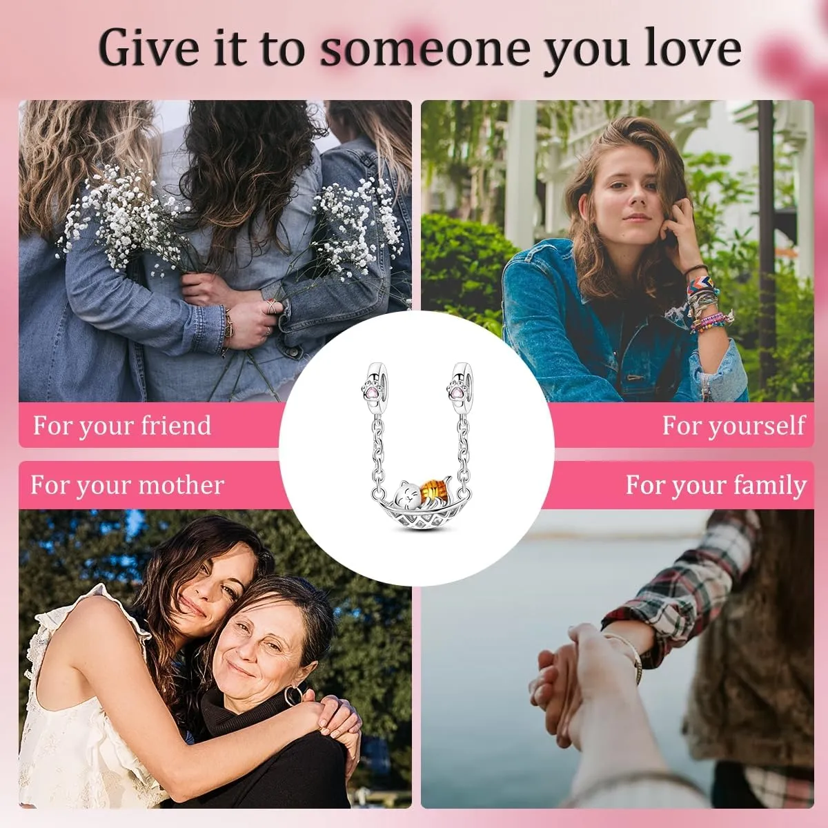 Parmuz Charms for Bracelet Necklace 925 Sterling Silver Beads Love Pet Butterfly Star Moon Dangle Pendant Jewelry Charm for Women