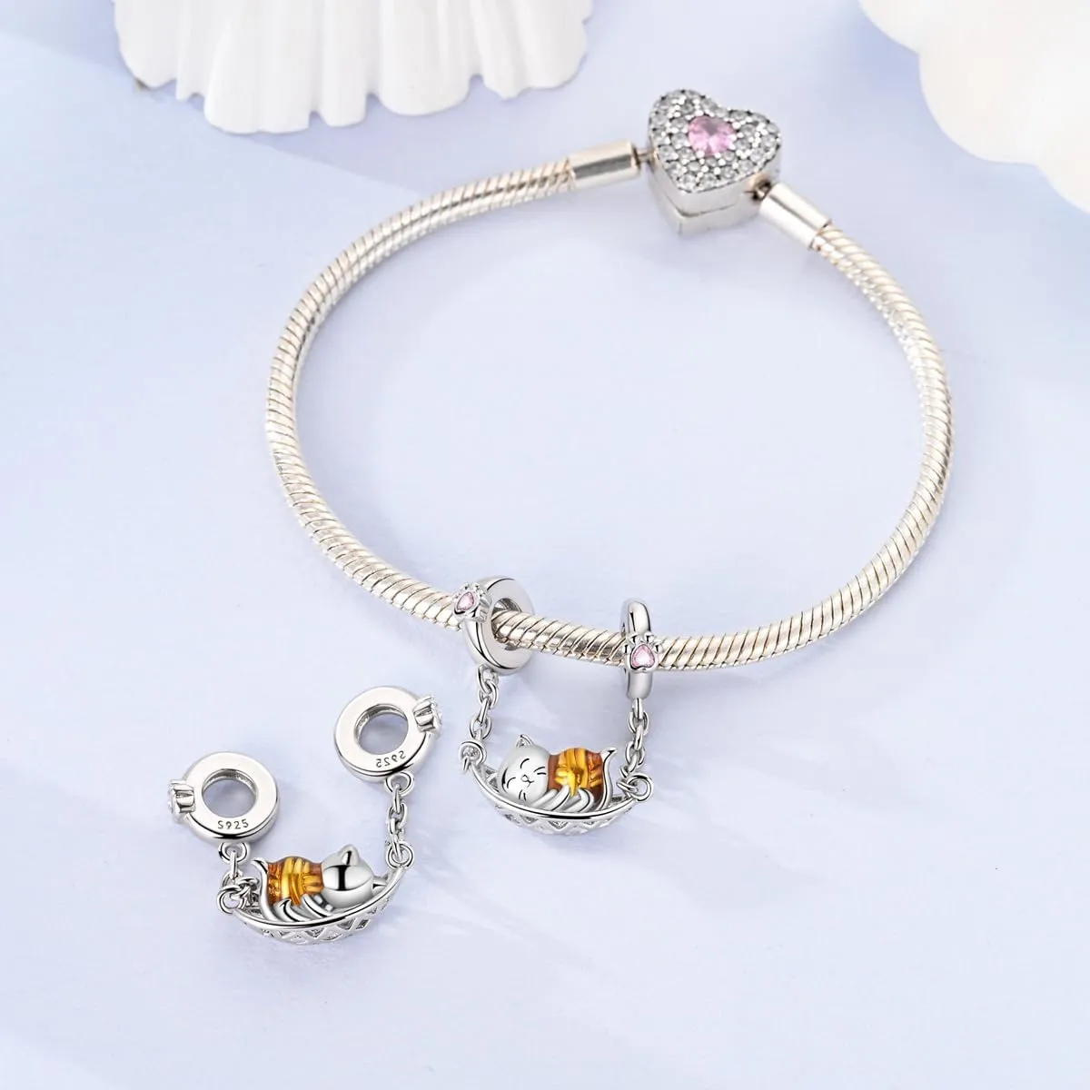 Parmuz Charms for Bracelet Necklace 925 Sterling Silver Beads Love Pet Butterfly Star Moon Dangle Pendant Jewelry Charm for Women