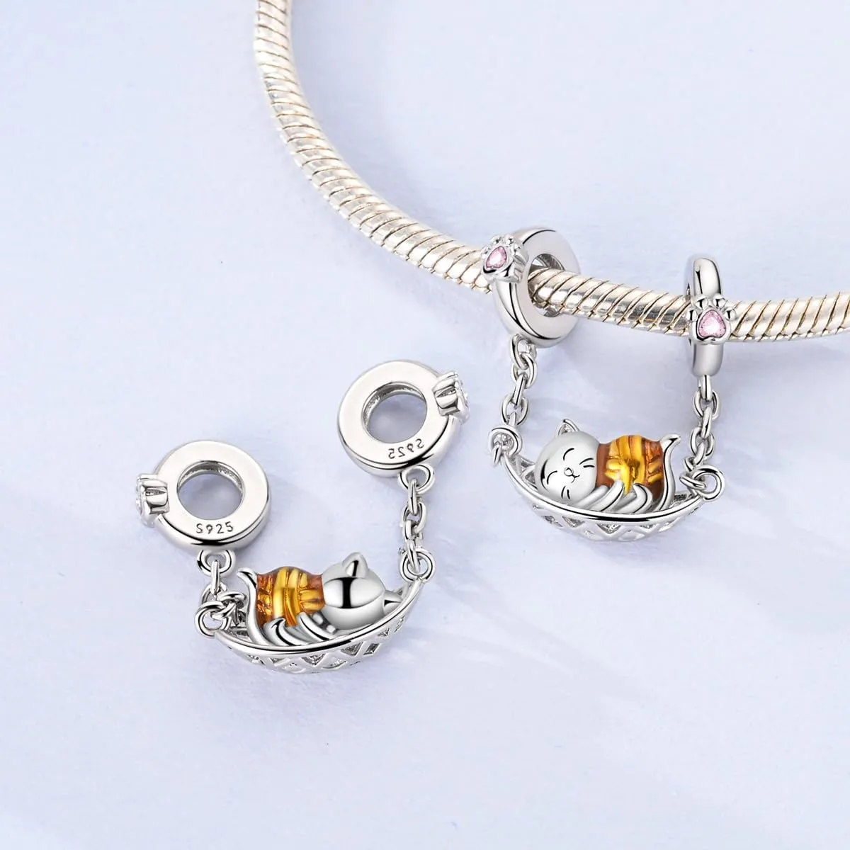 Parmuz Charms for Bracelet Necklace 925 Sterling Silver Beads Love Pet Butterfly Star Moon Dangle Pendant Jewelry Charm for Women
