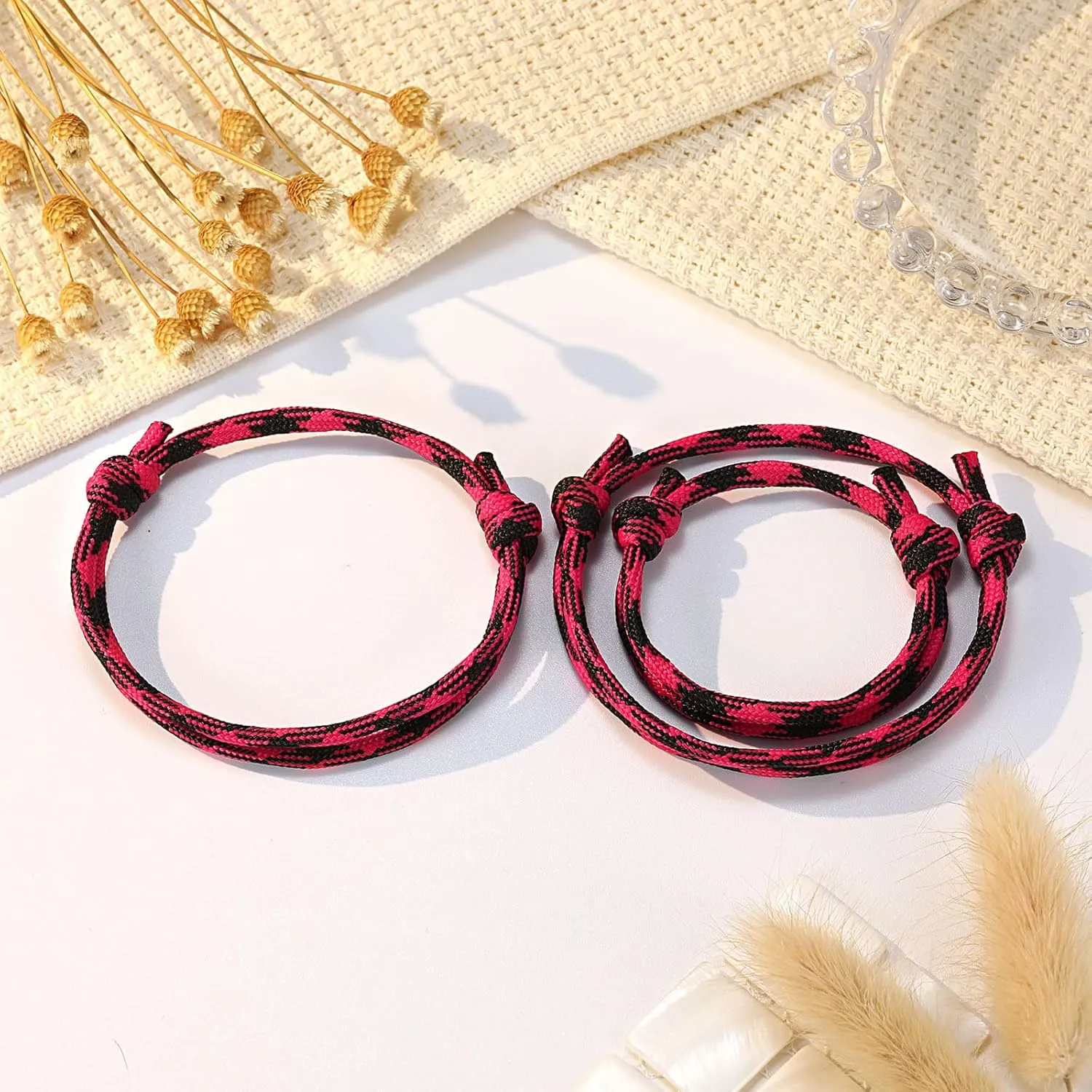 PINKDODO First Day of School Bracelet for 3 Mother Father Son Family Bracelets Back to School Gifts
