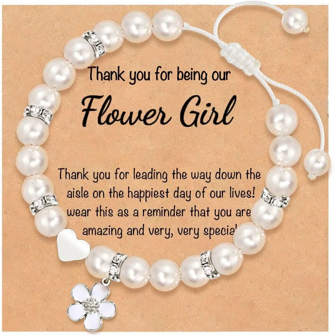 Proposal Bracelets, Thank You Flower Girl Gifts With Jewelry Box