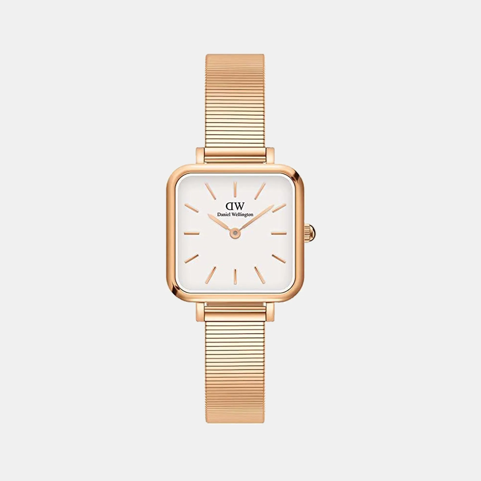 Quadro Women's White Analog Stainless Steel Watch DW00100517