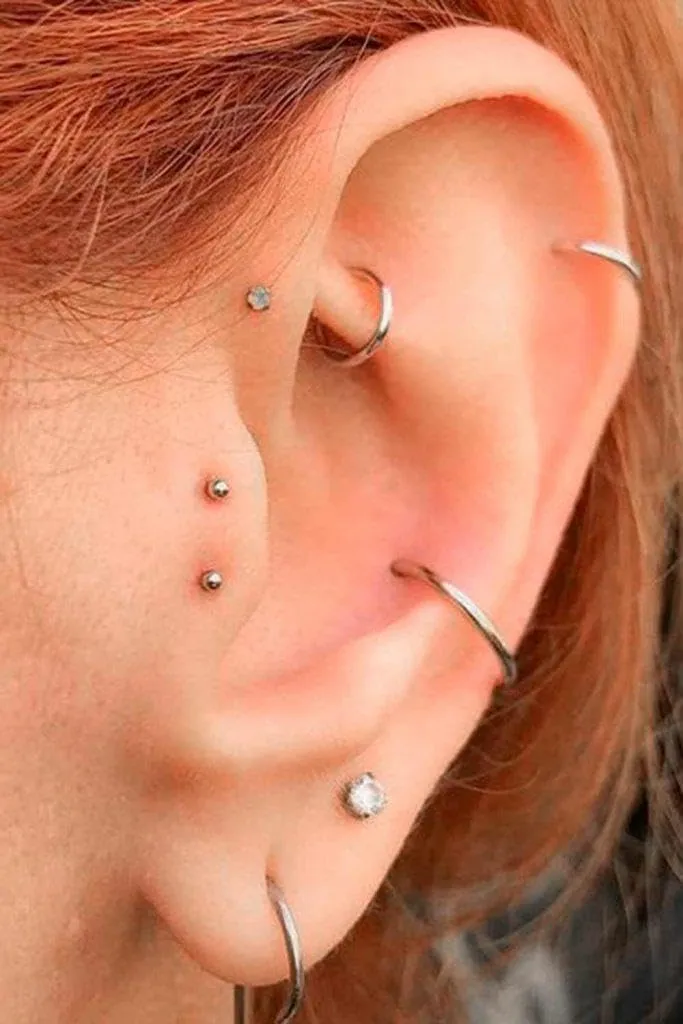 QWALIT Fake Nose Ring Fake Lip Piercing Fake Lip Ring Fake Nose Ring Hoop Fake Snake Bites Fake Lip Piercings Faux Lip Rings Fake Nose Piercing Clip on Nose Ring Spring