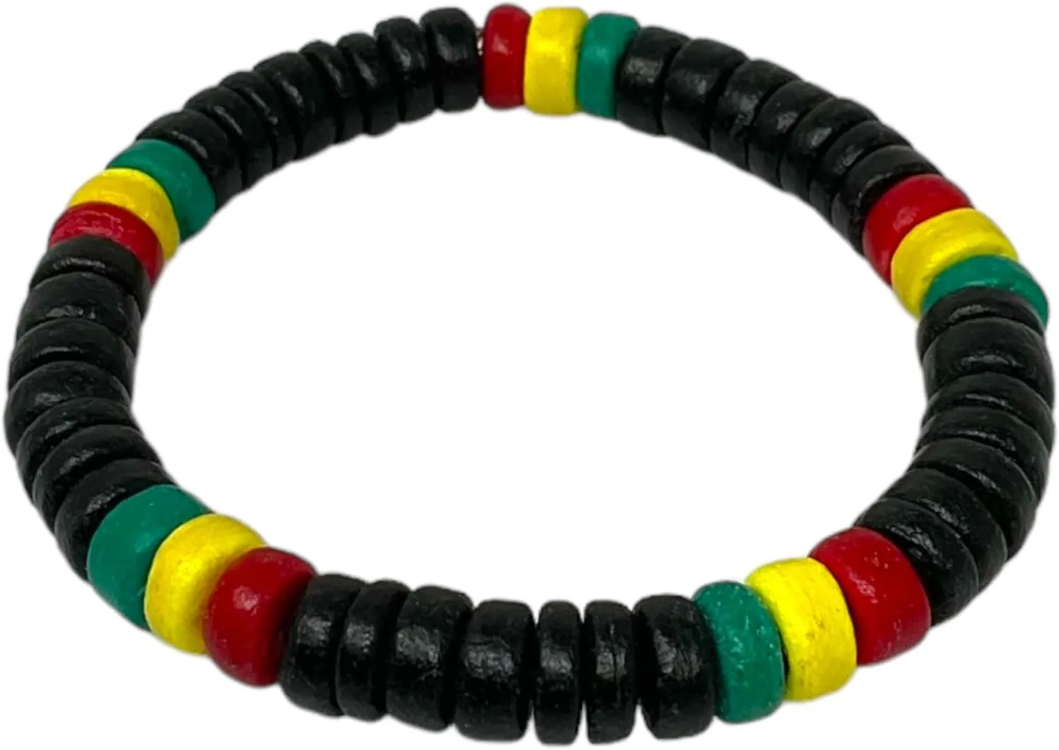 Rasta Bracelet Wood Bracelet Beaded Bracelet - Rasta Bracelet Cotton Handmade Reggae Jewelry Boho