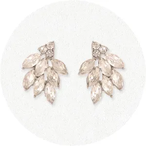 Rhinestone Stud Earrings for Women Small Dainty Crystal Cluster Drop Earrings for Girls Cute Costume Jewelry for Bridal Wedding Party Gift