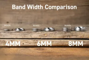 Rings For Men | Tungsten | Silver & Black | Inner-Band Colors | 4 & 6 & 8mm | Wedding Bands