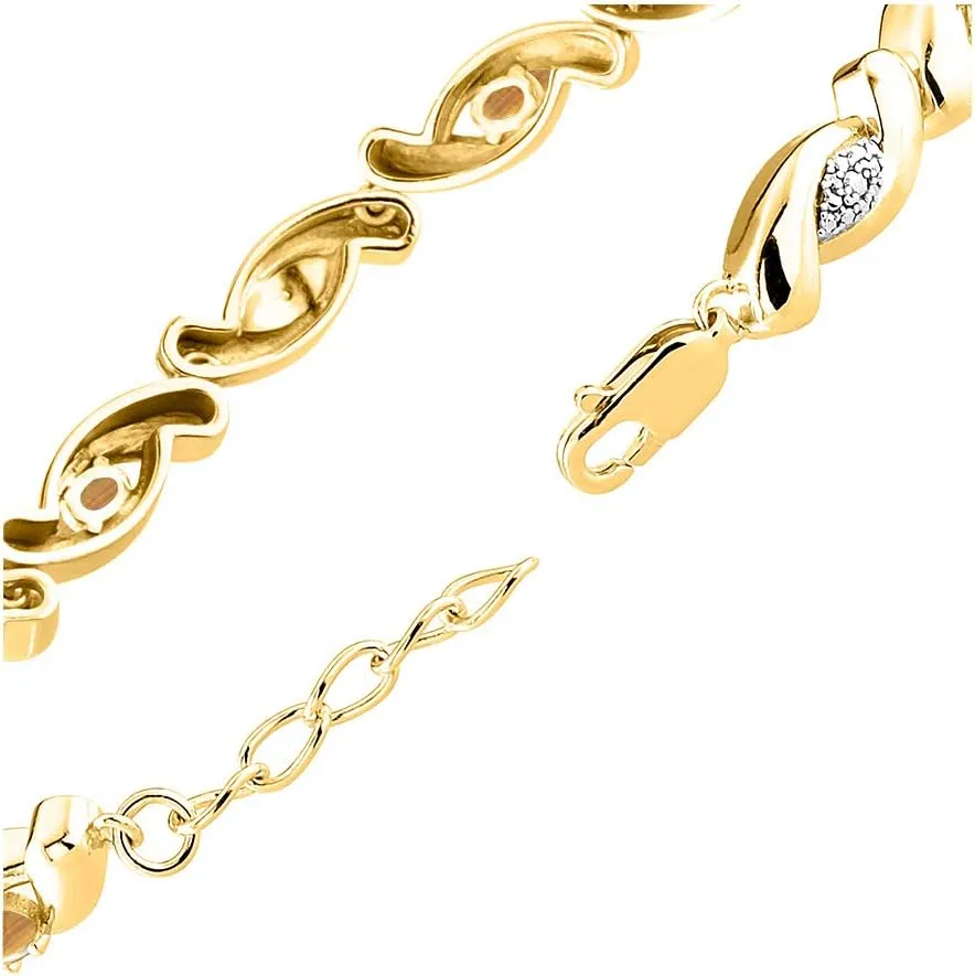 Rylos Bracelets for Women 925 Silver infinity Twist Tennis Bracelet Gemstone & Diamonds Adjustable to Fit 7"-8" Wrist, 6 Gorgeous 4X3MM Jewelry for Women Friendship Bracelets