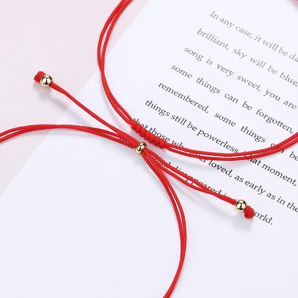 Shonyin 7 Knots Red String Bracelet Kabbalah Protection Thread Handmade String Bracelets Good Luck Gift for Women Men Family