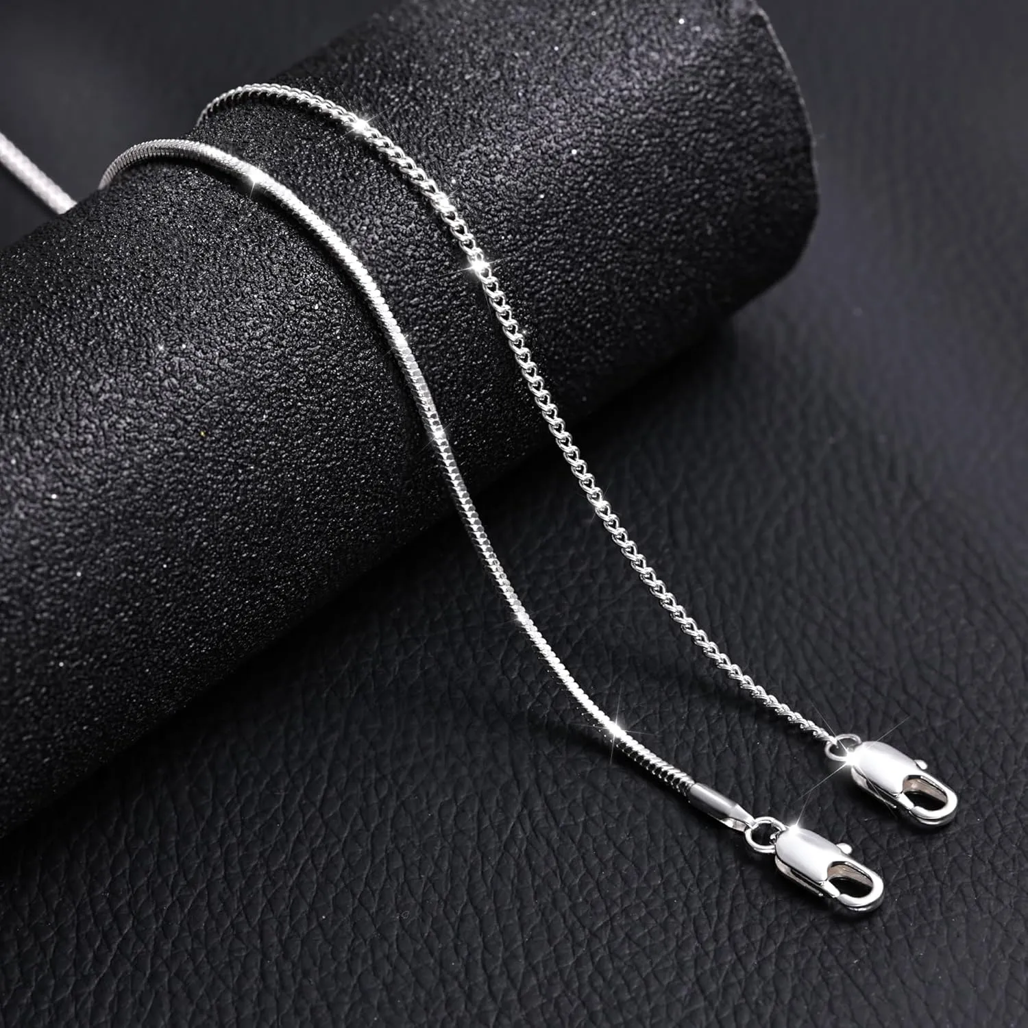 Silver Bracelets for Men Women 2mm Snake Cuban Mens Bracelet 6.5/7/7.5/8/8.5 Inches Bracelets Set Silver Mens Jewelry Gifts for Men