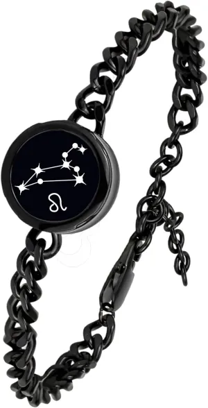 Single Bracelet Long Distance Touch Bracelets Jewelry, Remote Smart Love Bracelet,Send SOS SMS Relationship Bracelets constellations for Couples Lovers Friends Valentine's Day Gifts Black / Silver