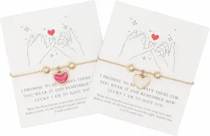 Smilebelle Graduation Gifts for Friends Girs Sisters Best Friendship Bracelets for 2/3 Sisters Bridesmaid Bracelets, Best Friend 14K Gold Adjustable Besties Matching Bracelet, Friendship Jewelry as Gifts for Friends