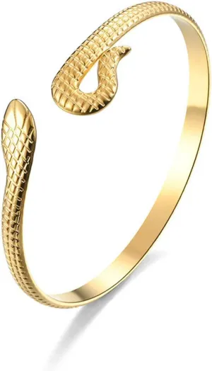 Snake Bangle Bracelets for Women Fashion Vintage Stainless Steel Snake Bracelet Gothic Punk Jewelry Gift