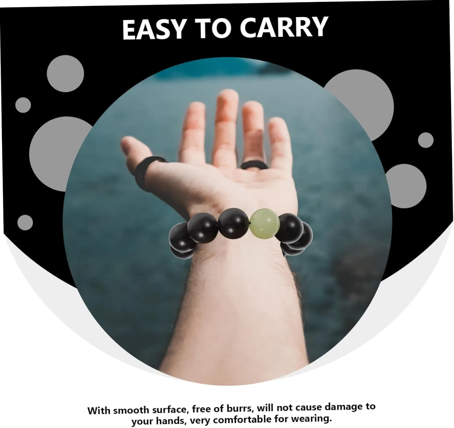 SOIMISS 1pc Ebony Bracelet Buddhist Beads Pendant Buddhist Beads Bracelets Ebony Jewelry Buddhist Chain Wood