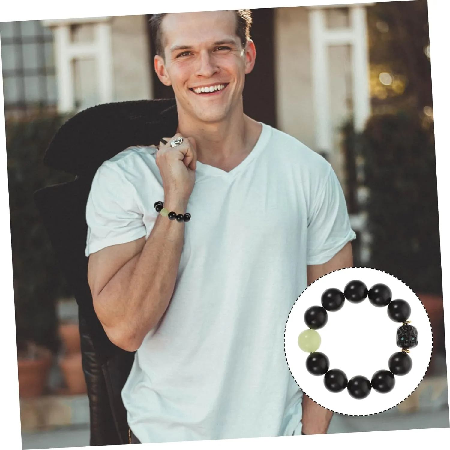 SOIMISS 1pc Ebony Bracelet Buddhist Beads Pendant Buddhist Beads Bracelets Ebony Jewelry Buddhist Chain Wood