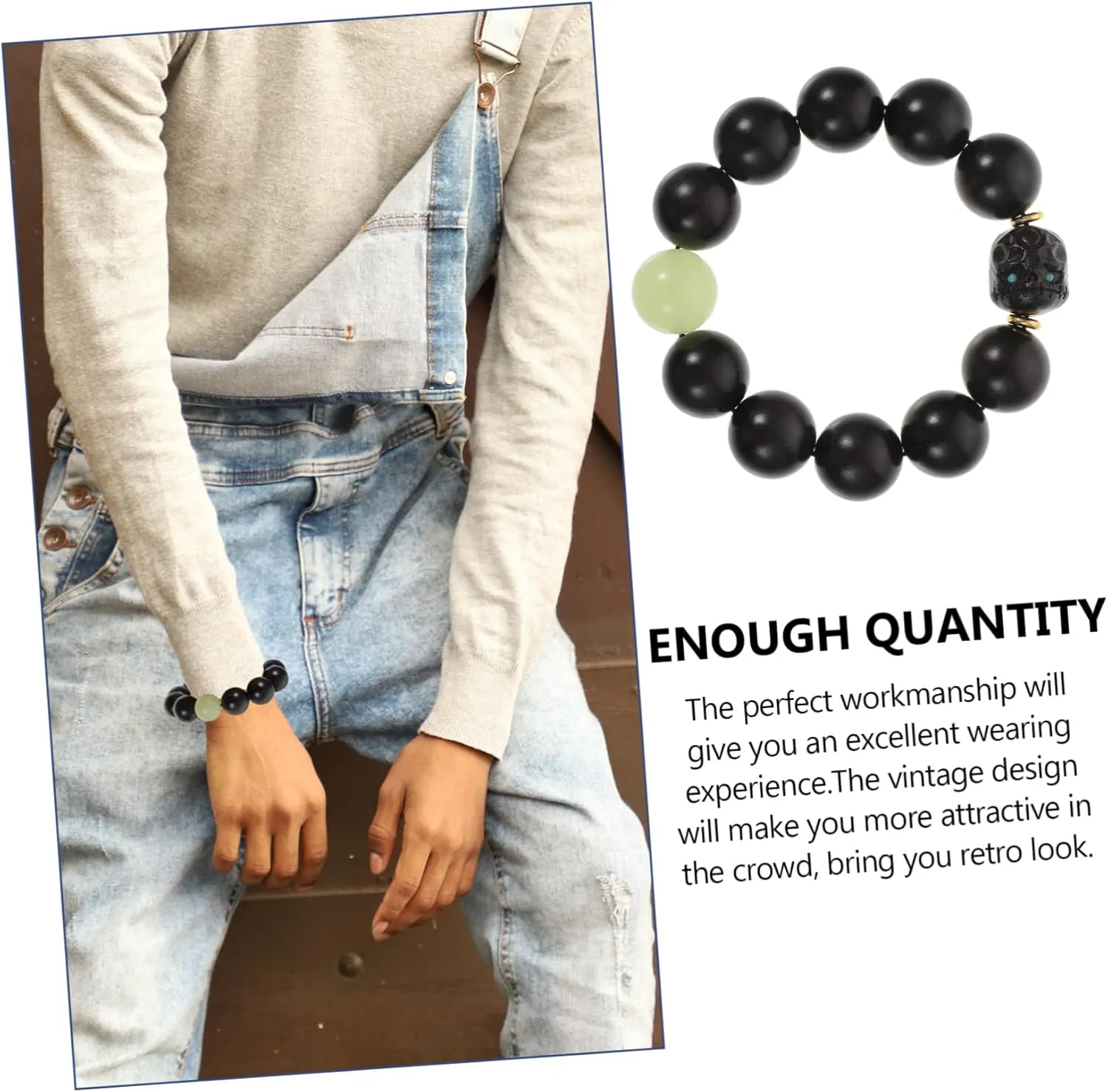 SOIMISS 1pc Ebony Bracelet Buddhist Beads Pendant Buddhist Beads Bracelets Ebony Jewelry Buddhist Chain Wood