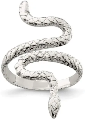 Solid 925 Sterling Silver Snake Ring Band Size 8