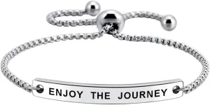 SOUSYOKYOSAM Women Bracelets for Women, Stainless Steel Inspiration Motivational Jewelry Gifts for Girl