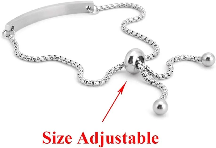 SOUSYOKYOSAM Women Bracelets for Women, Stainless Steel Inspiration Motivational Jewelry Gifts for Girl
