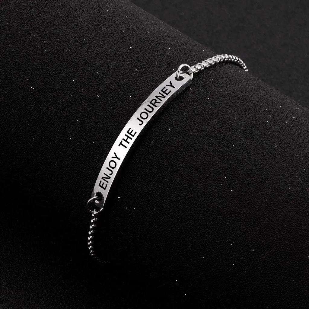 SOUSYOKYOSAM Women Bracelets for Women, Stainless Steel Inspiration Motivational Jewelry Gifts for Girl