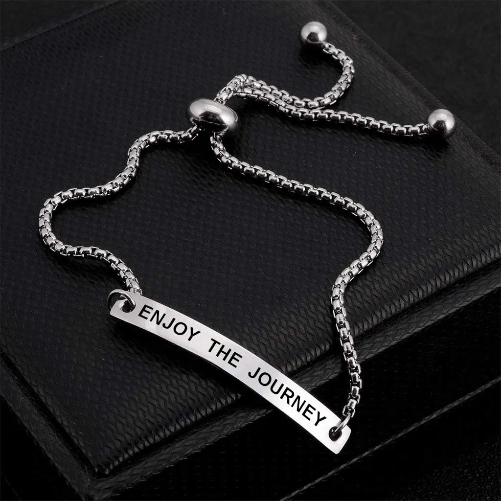 SOUSYOKYOSAM Women Bracelets for Women, Stainless Steel Inspiration Motivational Jewelry Gifts for Girl