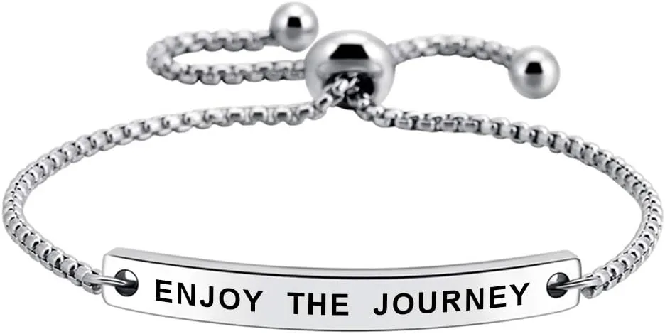 SOUSYOKYOSAM Women Bracelets for Women, Stainless Steel Inspiration Motivational Jewelry Gifts for Girl