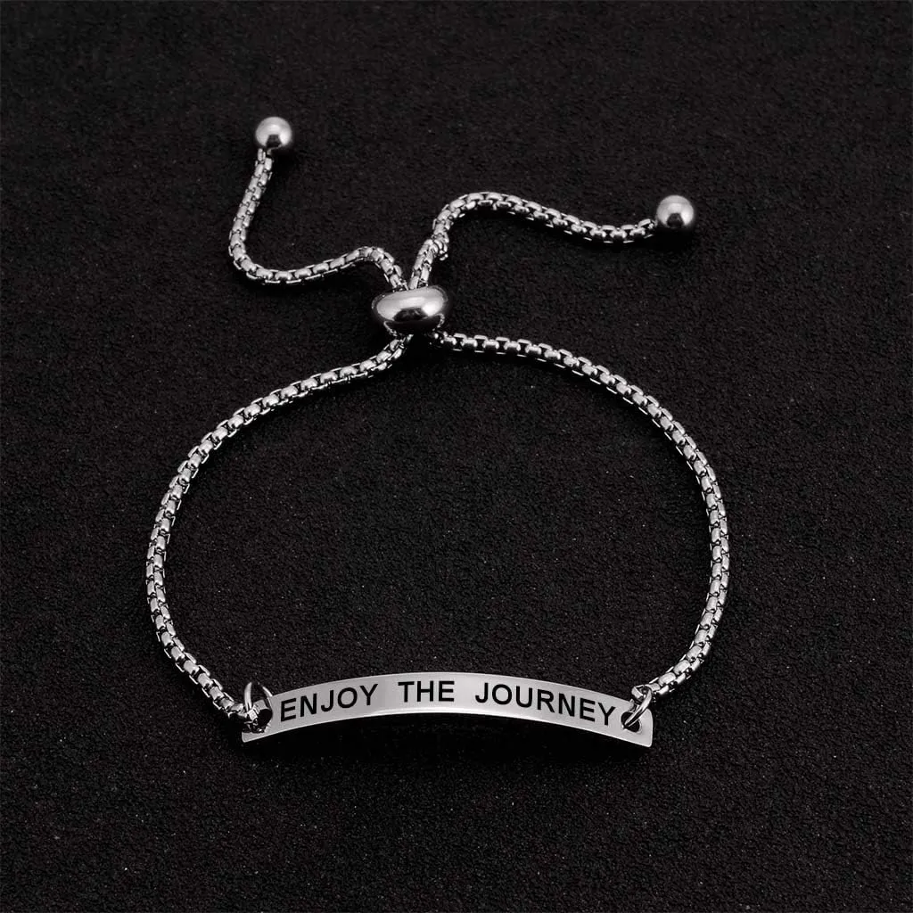 SOUSYOKYOSAM Women Bracelets for Women, Stainless Steel Inspiration Motivational Jewelry Gifts for Girl
