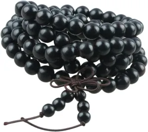 SUNYIK 8mm 108 Tibetan Buddhist Mala Bracelet Natural Beaded Prayer Bead for Women Men