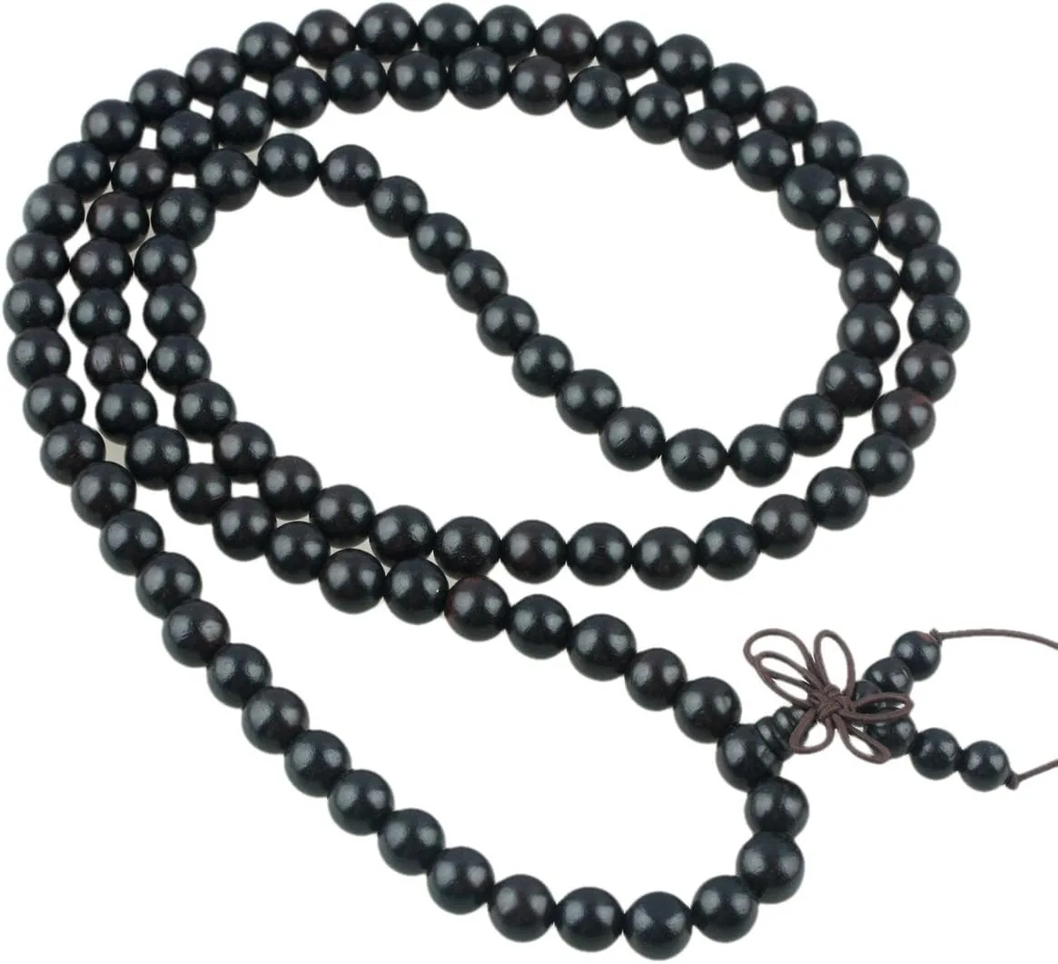 SUNYIK 8mm 108 Tibetan Buddhist Mala Bracelet Natural Beaded Prayer Bead for Women Men