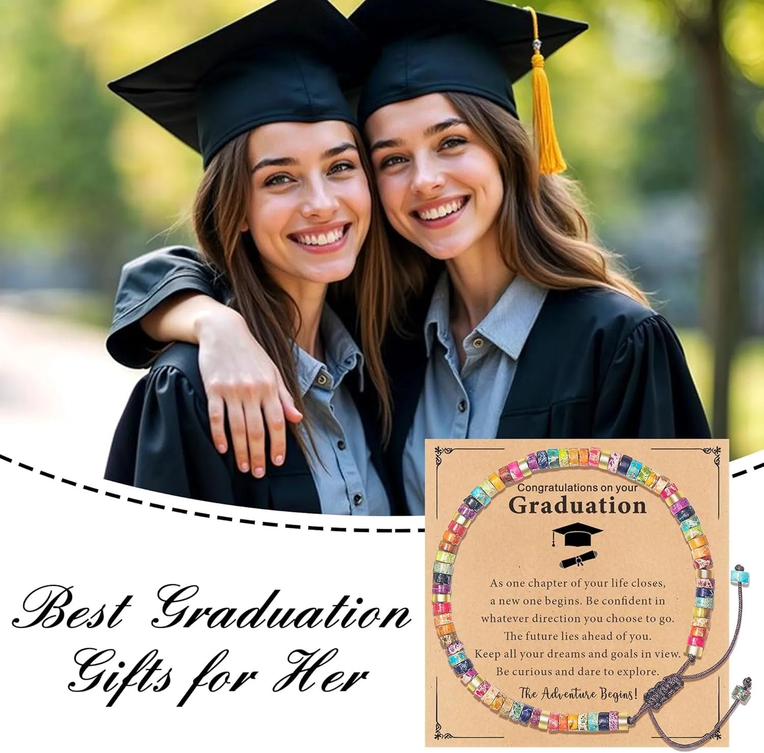 TAGOMEI Inspirational Gifts Bracelets for Women Bestie Friendship Get Well Graduation Gifts for Her Women Best Friends Mom Daughter Sister Healing Natural Stone Bracelets Mothers Day Birthday Gift