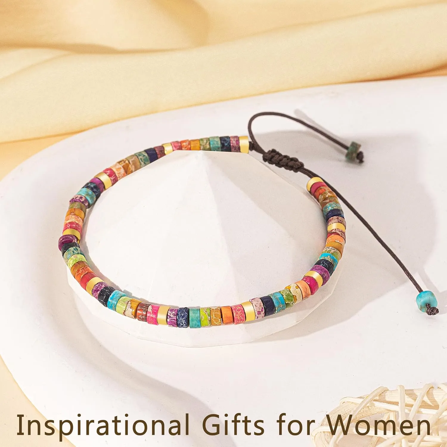 TAGOMEI Inspirational Gifts Bracelets for Women Bestie Friendship Get Well Graduation Gifts for Her Women Best Friends Mom Daughter Sister Healing Natural Stone Bracelets Mothers Day Birthday Gift