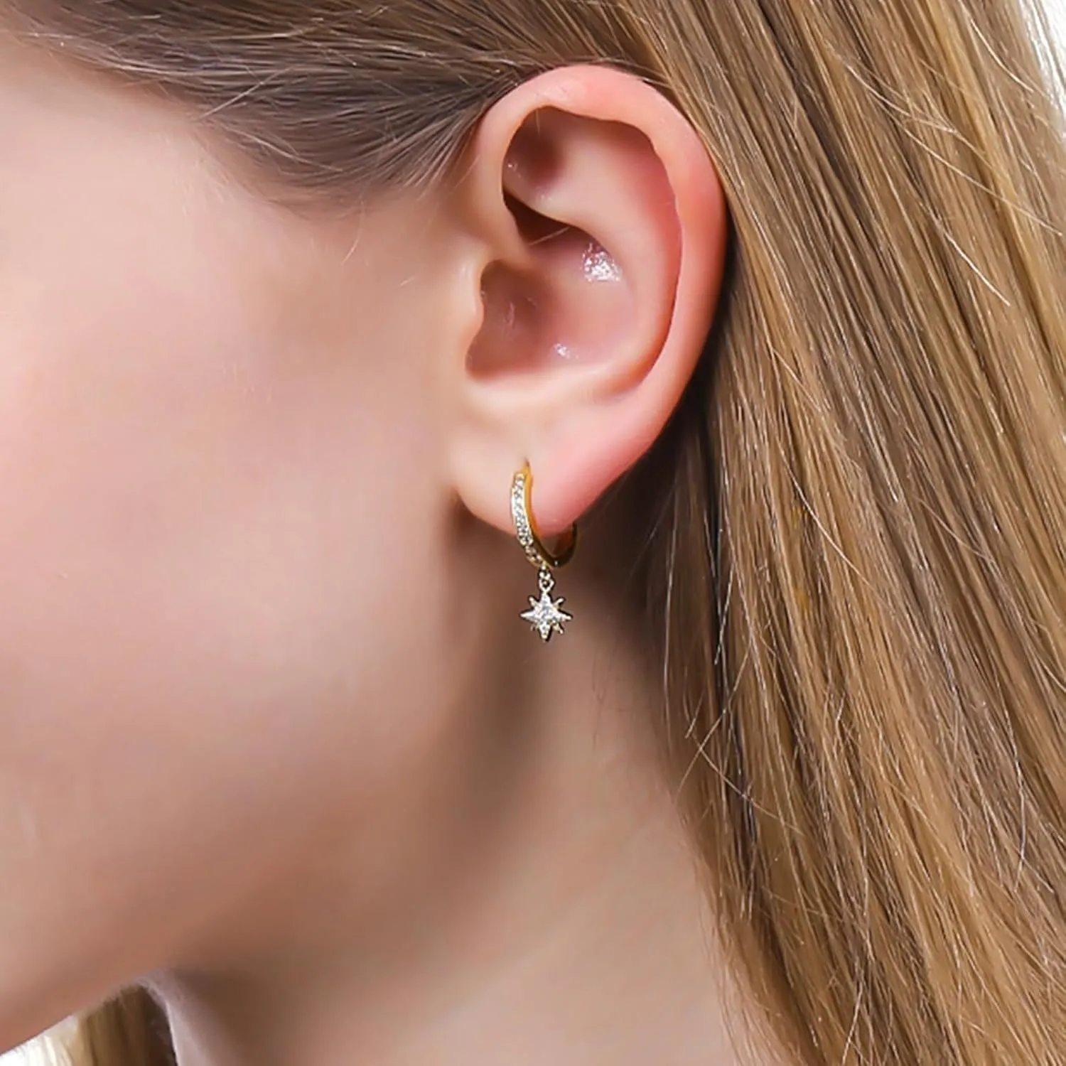 ToHeart Gold Dangle Earrings for Women Sun Hoop Earrings For Women Small Gold Hoop Earrings