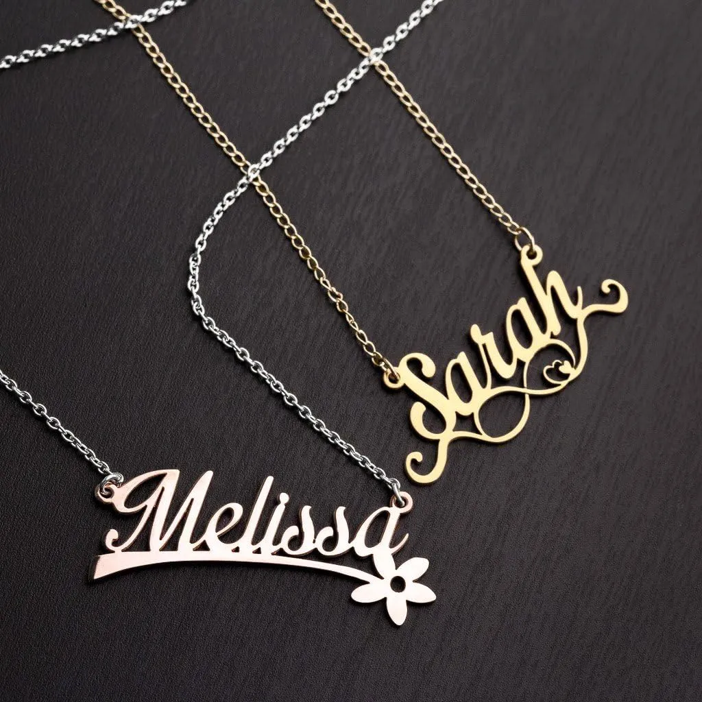 TSD 14K Flower Name Necklace by JEWLR