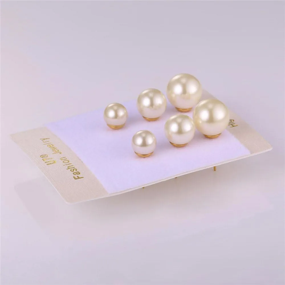 U7 Cat Stud Earrings Silver/Black/Silver/Gold Color,Birthstone Kitten Earrings, BarFaux Pearl Earrings Set, Women Teen Girls Gift