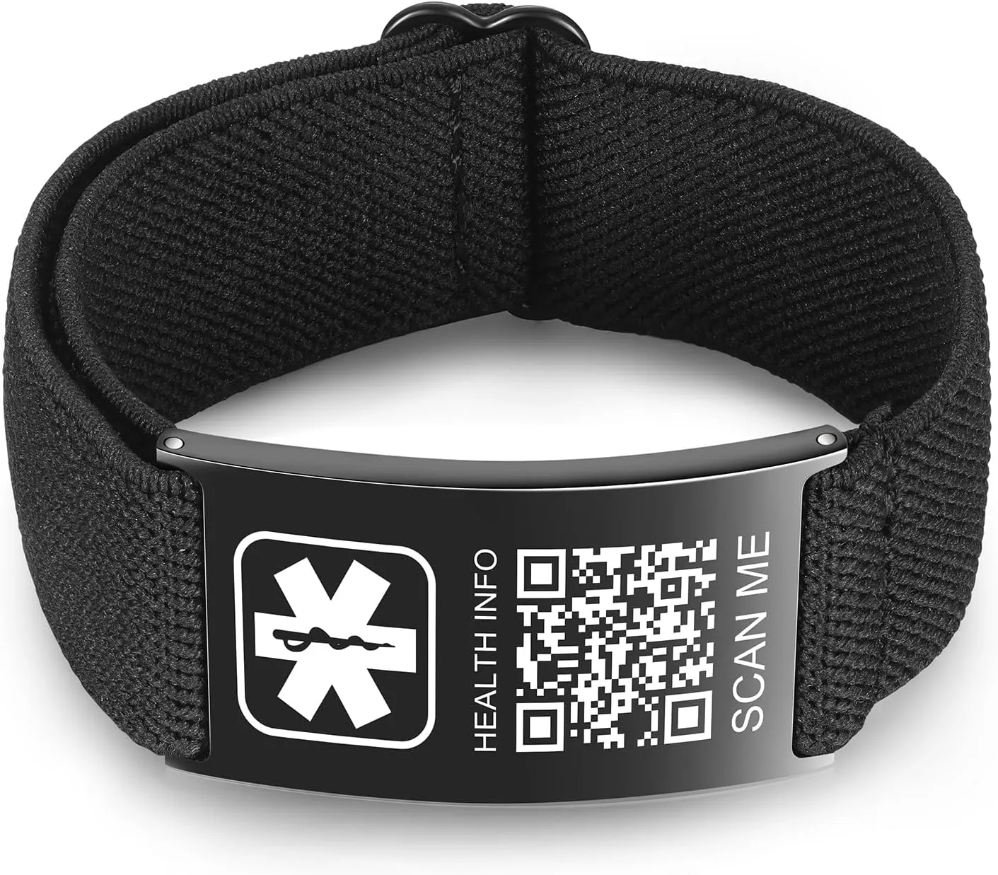 Upgraded Medical Bracelets Men Women with QR Code Medical Alert ID Bracelets - Titanium Steel Wristband Fits Wrists Up 8''-10'' - More Space Custom Emergency Med ID Info
