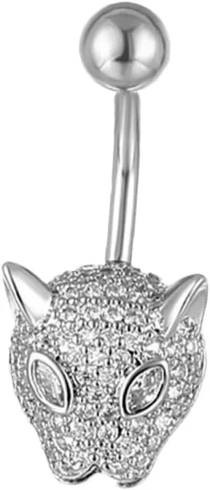 VALICLUD Animal Shape Navel Nails Button Rings Hoop Navel Ring Stainless Steel Jewelry for Women