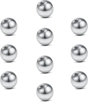 vcmart 16G 3mm Replacement Balls & 14G 5mm Piercing Balls Externally Threaded Nipple Industrial Tongue Belly Nose Lip Ear Piercing Barbell Parts