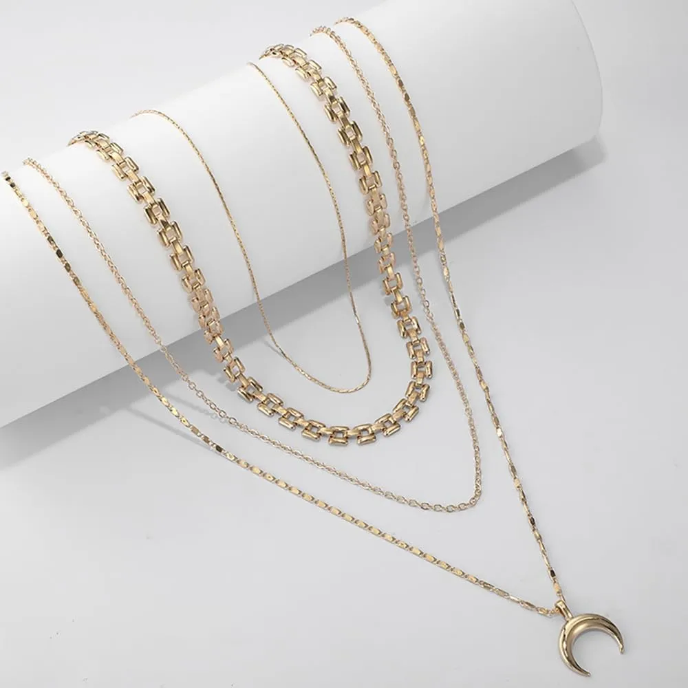 Vivian&CD Gold Layered Choker Necklaces Set for Women, Dainty Gold Paperclip Link Chain Necklace Stackable Herringbone Simple Necklace for Women Jewelry Gift