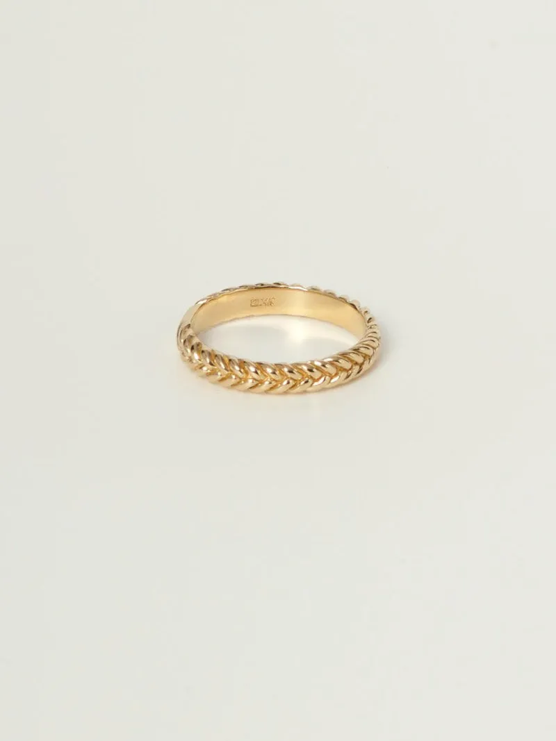 Wheat Ring Small | 9k Gold