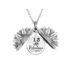 YALLNASL 13th Birthday Gift Necklace for Girls 13 and Fabulous Sunflower Necklaces for Teen Girls 13 Year Old Girl Birthday Gifts for Daughter 13 Years Old Girls Birthday Gift Ideas