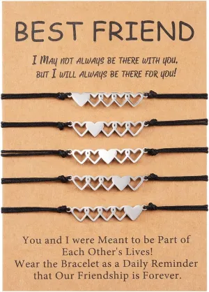 YELUWA Sister Best Friend Friendship Pinky Promise I Love You Charm Bracelet Gift for Girlfriend Soulmate Her Teen Girl Women Wife Husband,Son,Grandson,Dad,Birthday Boy Girl with Wish Card Birthday