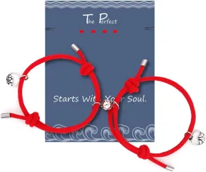 YOOESTORES82 Couple Bracelet Mutual Attraction Matching Bracelets Rope Braided Bracelet Set for His Her Couples BFF Friendship Jewelry