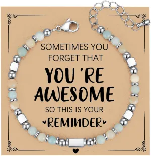 You are Awesome Bracelets for Women Teen Girls Inspirational Birthday Valentines Easter Graduation Christmas Gifts