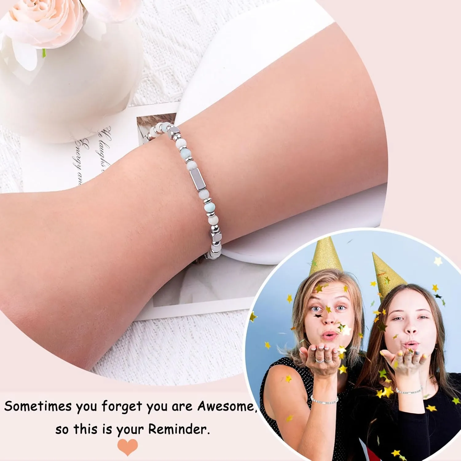 You are Awesome Bracelets for Women Teen Girls Inspirational Birthday Valentines Easter Graduation Christmas Gifts