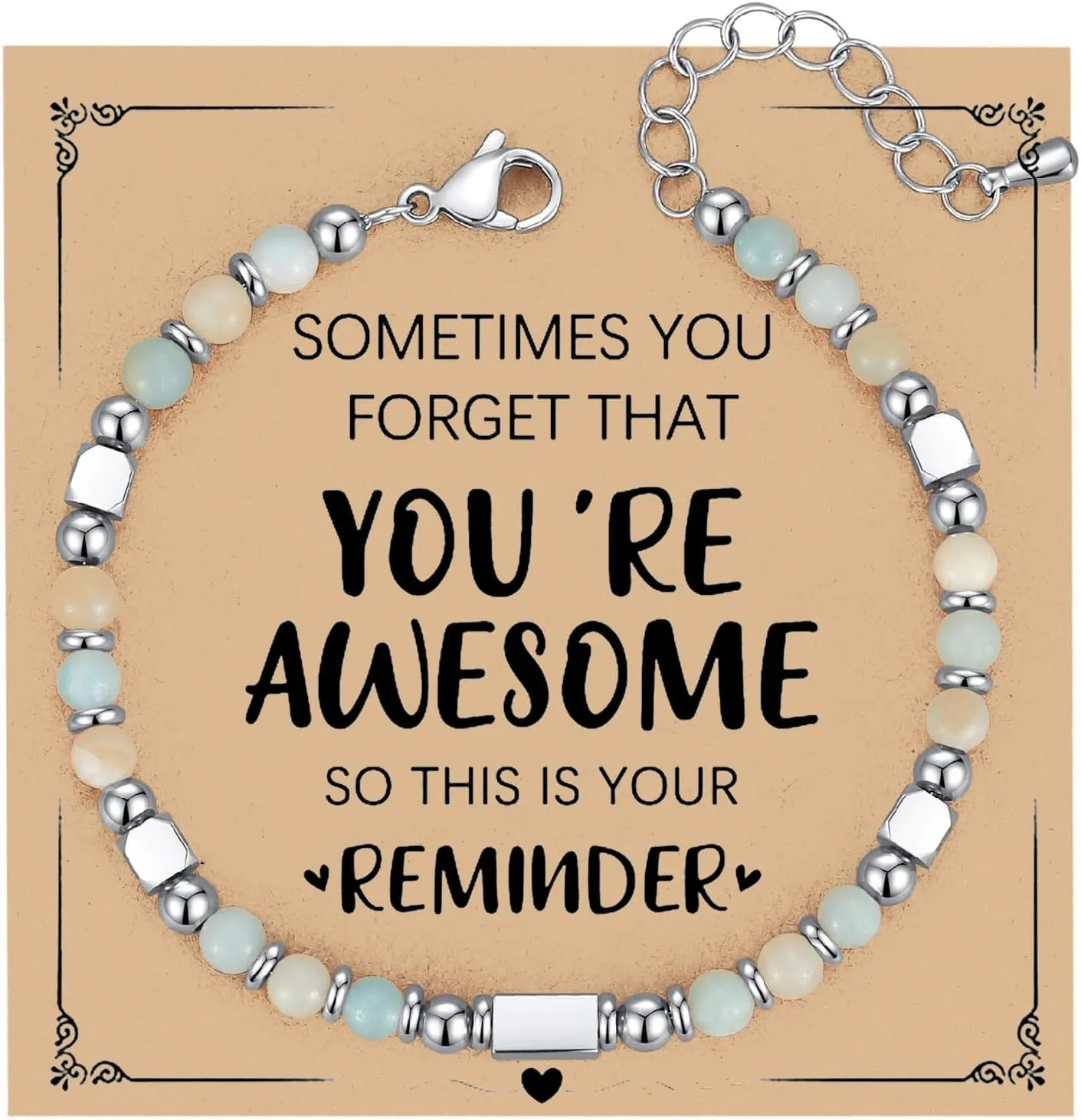 You are Awesome Bracelets for Women Teen Girls Inspirational Birthday Valentines Easter Graduation Christmas Gifts