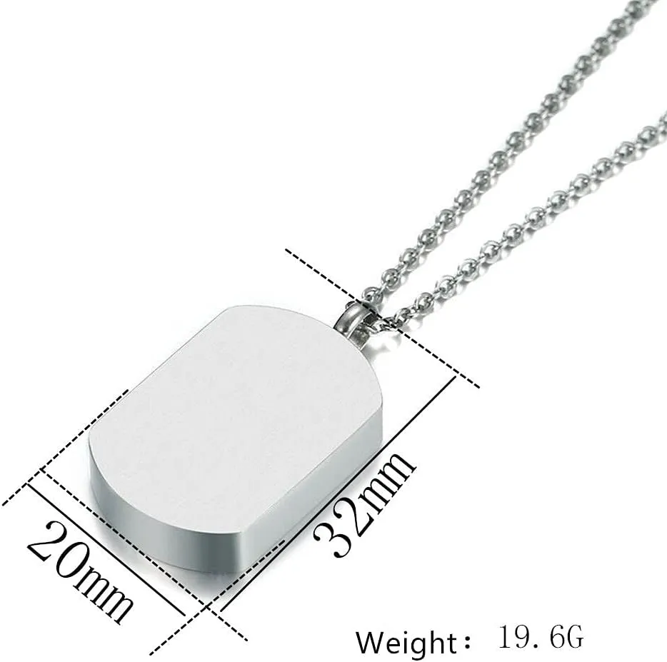 ZKXXJ Memorial Cremation - Deer Sign Urn Necklaces for Human Pets Ashes Personalized Stainless Steel Custom Engraving Pendant Necklace Keepsake Jewelry with Filling Tool