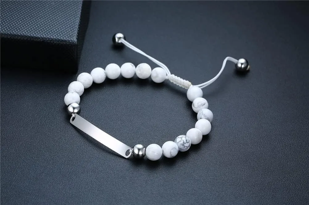 ZKXXJ WWJD HWLF Bracelet Set for Men Women,Adjusted Black White Beaded Onyx What Would Jesus Do He Would Love First Bracelets Inspirational Religious Reminder Jewelry Baptism Easter Gift
